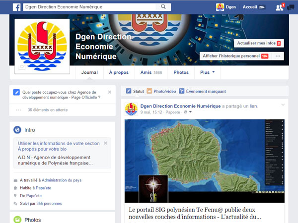 Compte Facebook de la DGEN