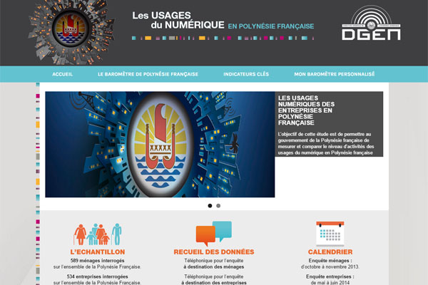 Site www.oden.pf : Les usages du numérique en Polynésie française