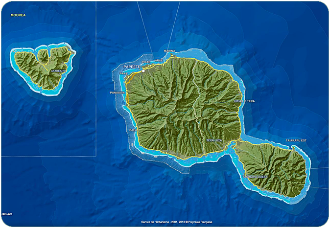 moorea carte géographique