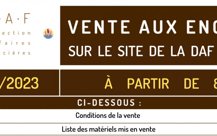 Vente aux enchères du 21 juillet 2023