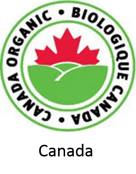 Logo de la certification "produit issus de l'agriculture biologique" du Canada.