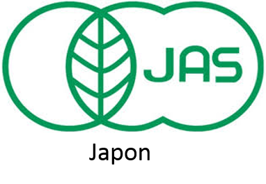 Logo de la certification "produit issus de l'agriculture biologique" du Japon.