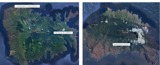 carte Nuku hiva et Ua huka cala-marquises