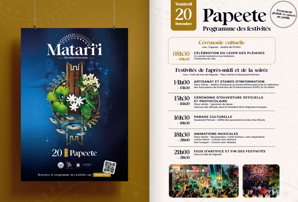 Programme Festivites Matarii 20 Nov 2026