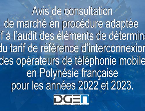 Avis de consultation de marché en procédure adaptée