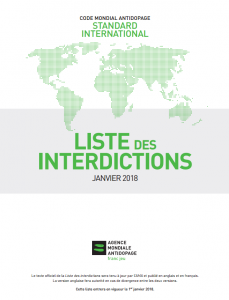 liste interdiction 2018 Liste des interdictions