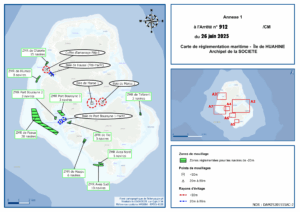 Yacht plaisance zones de mouillage Huahine