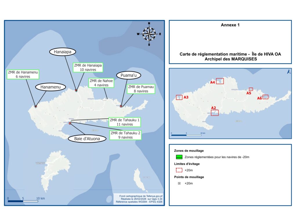 Plaisance zones de mouillage Hiva Oa