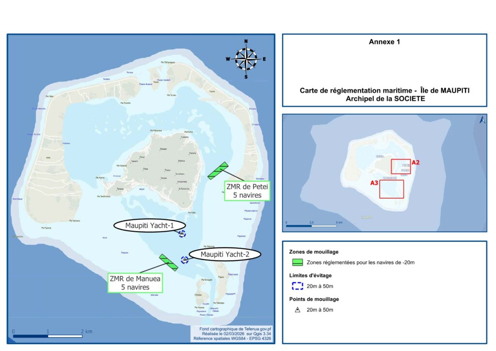 Yacht plaisance zones de mouillage Huahine