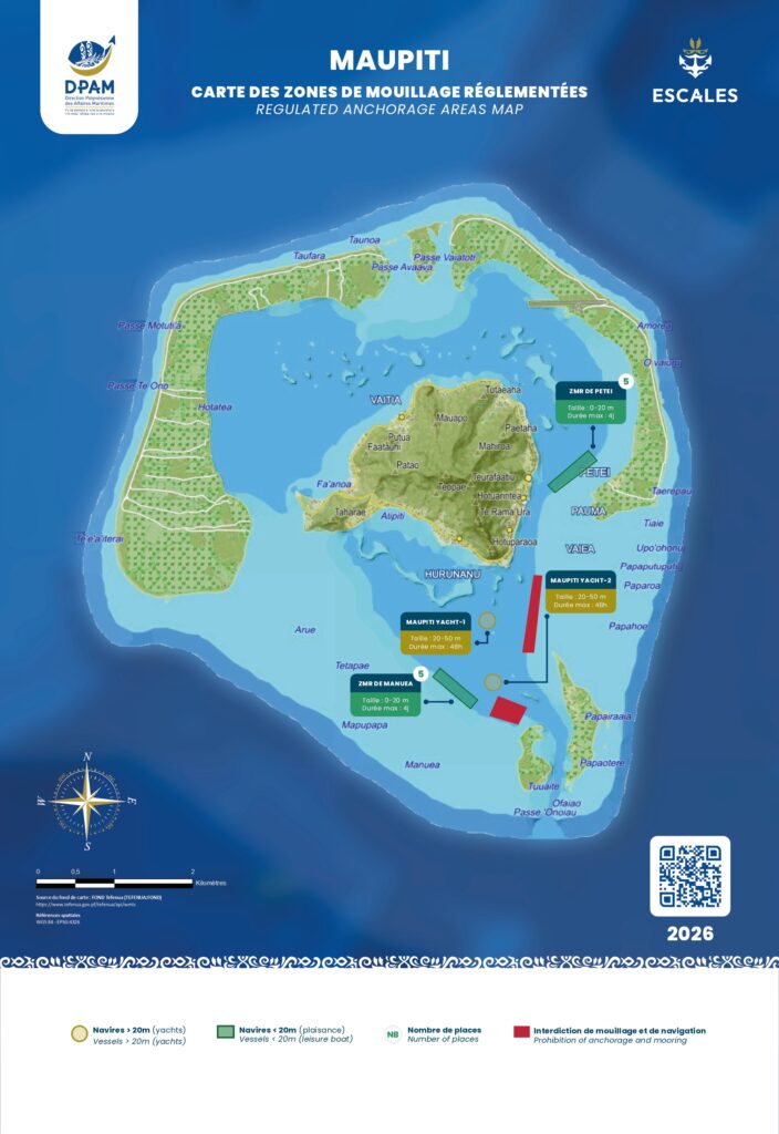 Yacht plaisance zones de mouillage Huahine