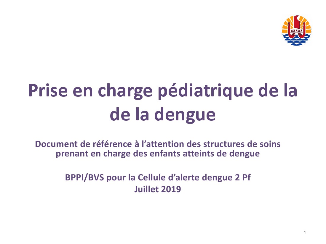 Dengue - Prise en charge pediatrique