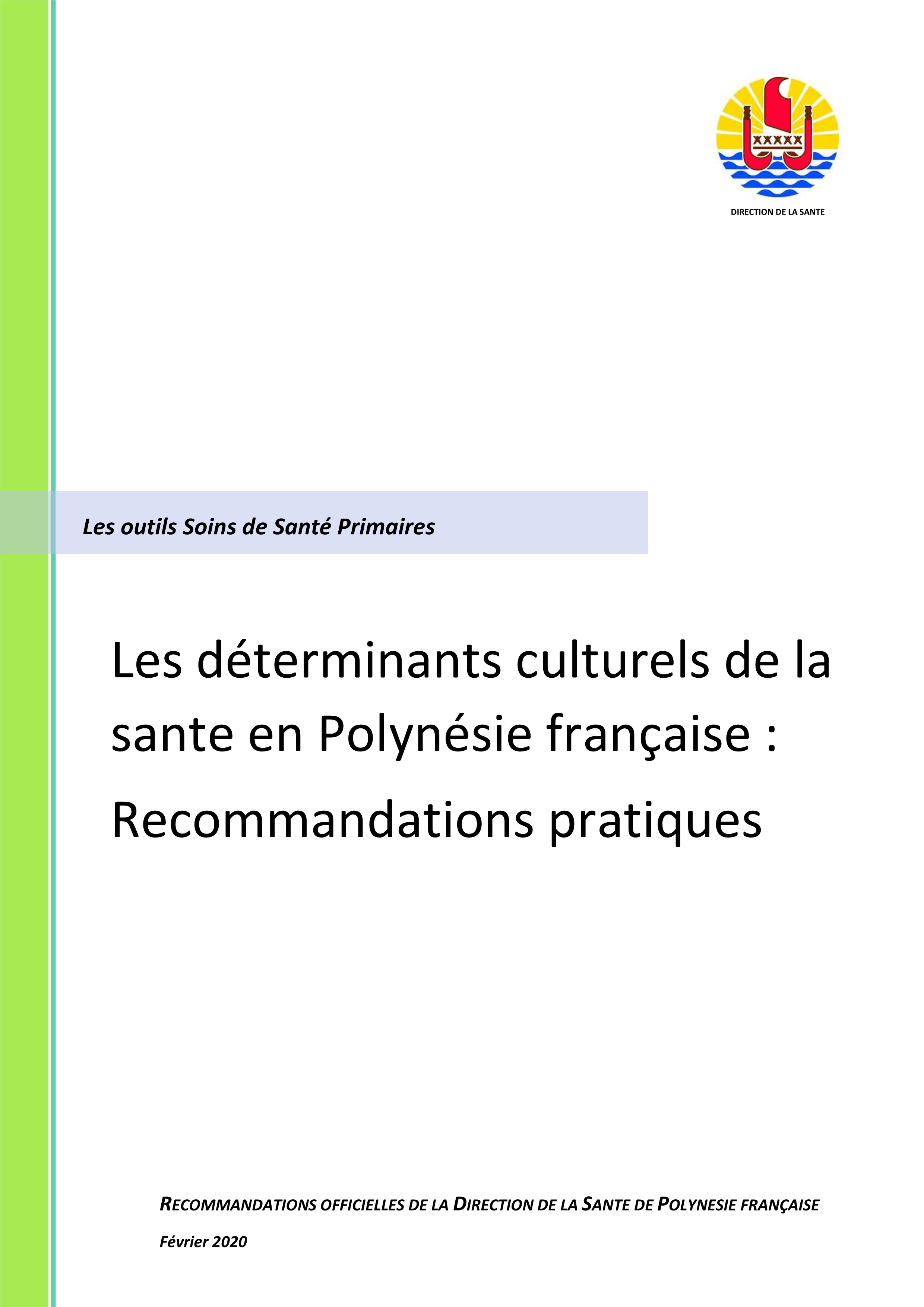 Outil soins de santé primaire - déterminants culturels de la santé en Pf