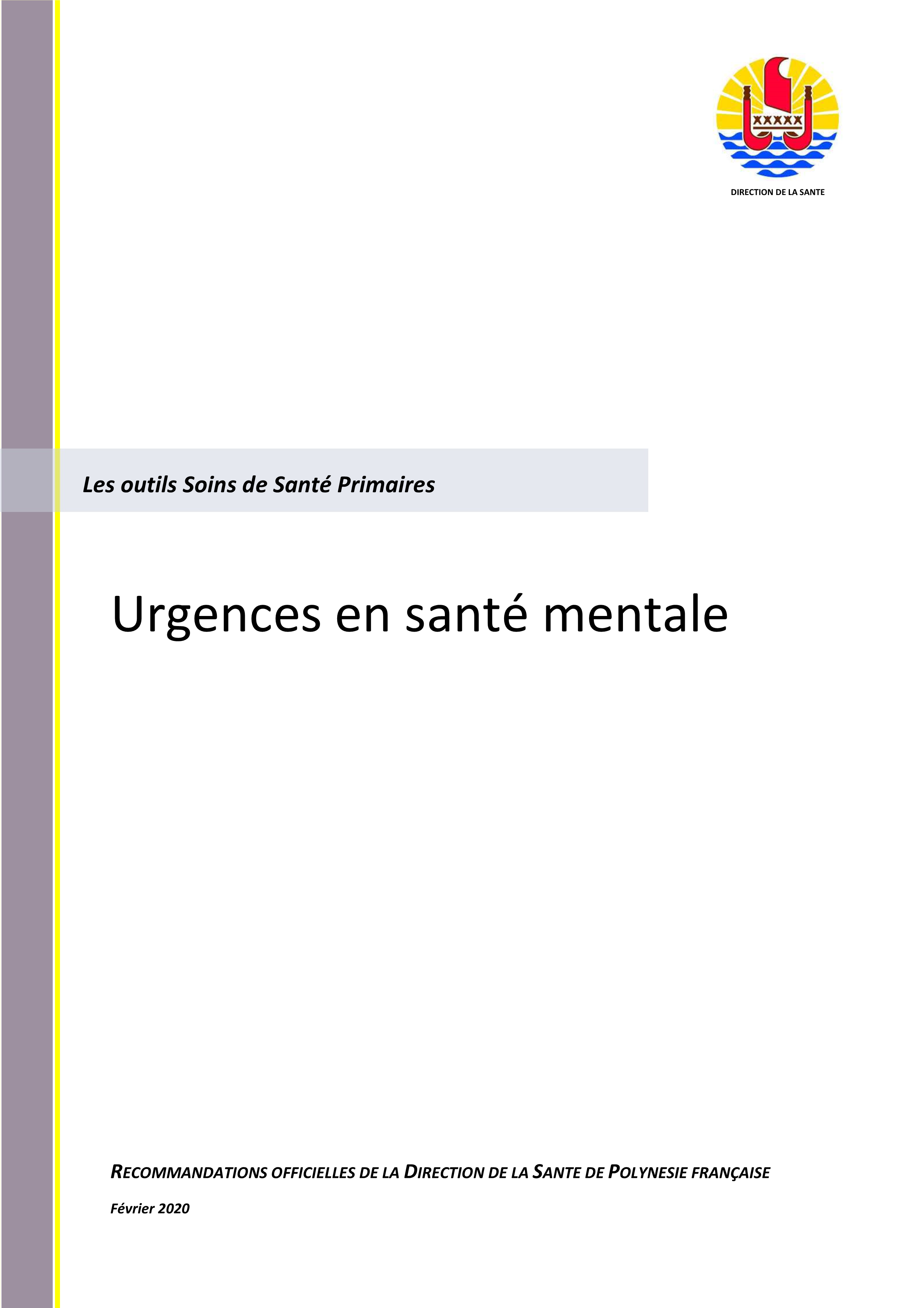 Outil soins de santé primaire - urgence en sante mentale