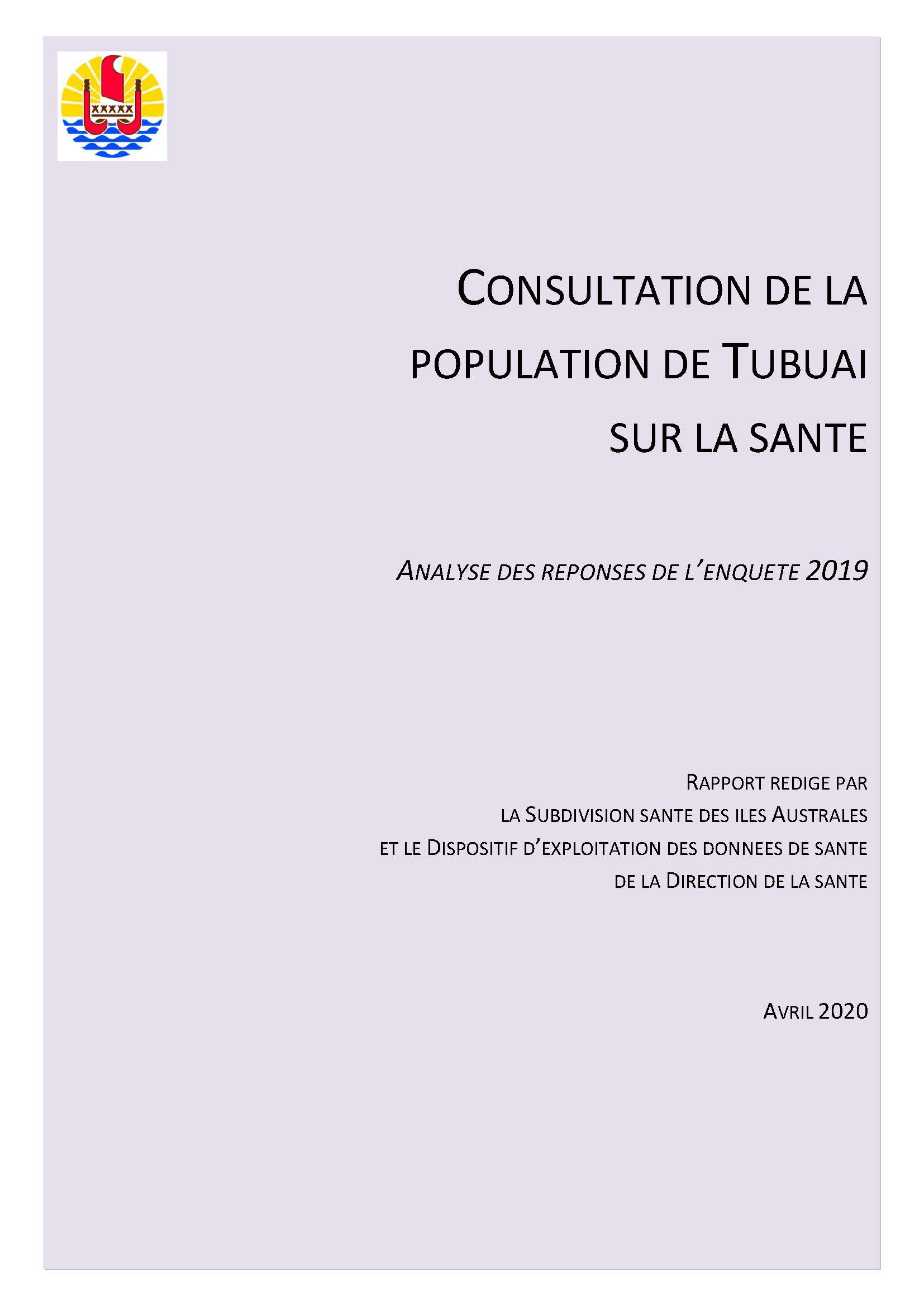 Rapport Enquête Santé Tubuai