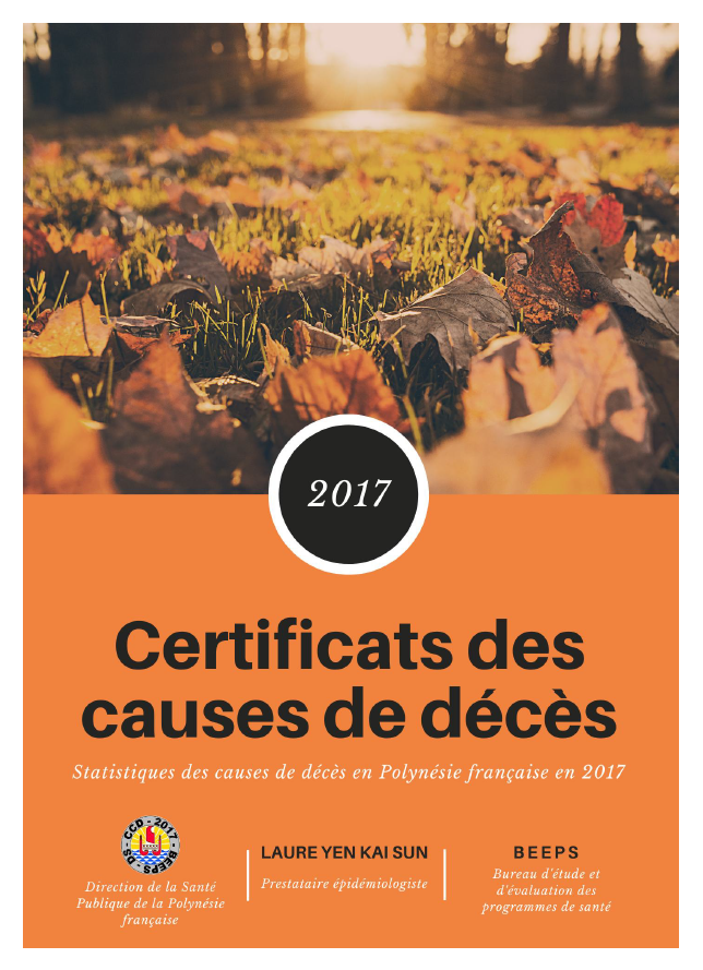 Statistiques des causes de décès en Pf en 2017