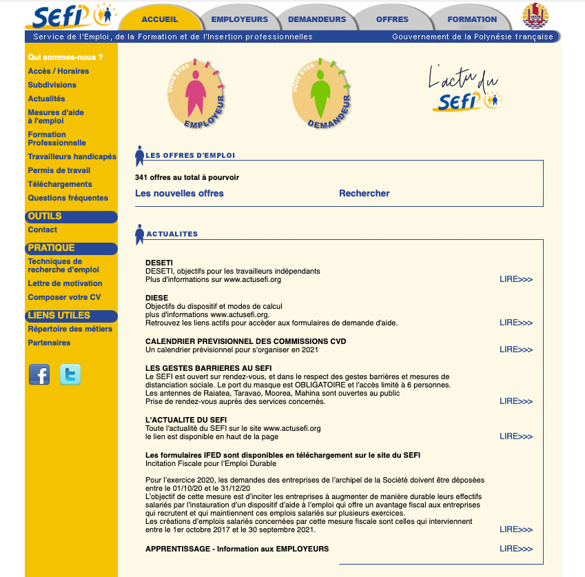Site Internet du SEFI