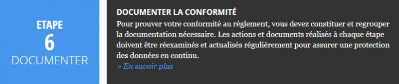 RGPD étape 6/6 : DOCUMENTER LA CONFORMITÉ