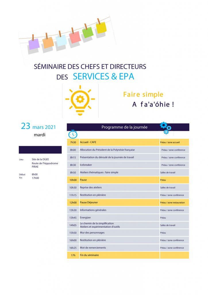 Programme du séminaire